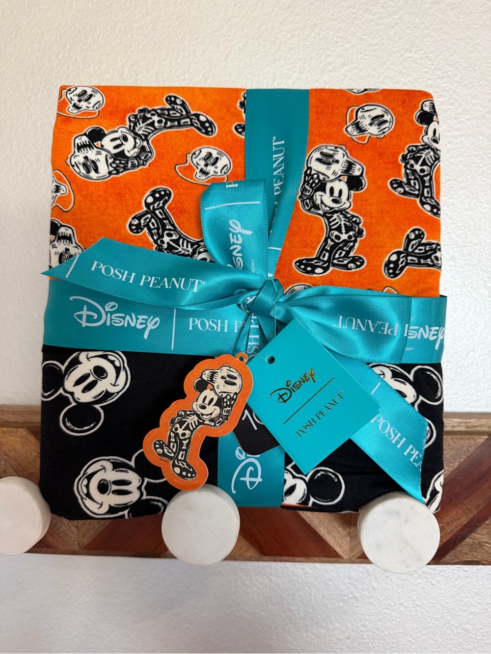 Posh Peanut x Disney Glow in the Dark Mickey Halloween Skeleton Luxette Patoo